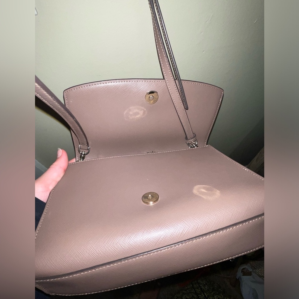 Taupe Kate Spade crossbody purse